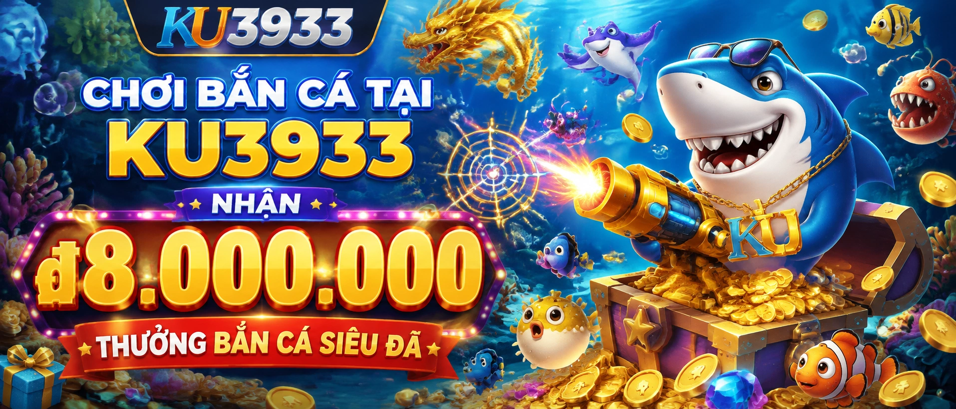 Bắn Cá ku3933 giao diện sảnh game đại dương